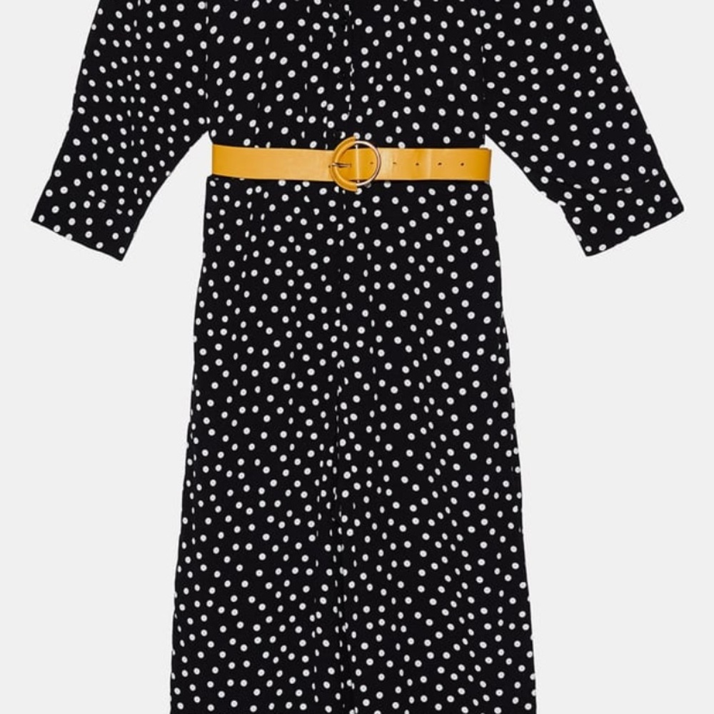 Brand new black and white polka dot jumpsuit - Picture 3 of 5